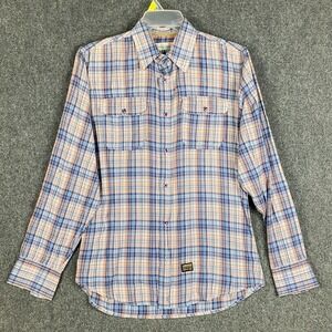 Tankfarm Button Up Shirt Men's Medium Long Sleeve Plaid‎ Cotton Blend M